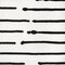 1 Yard Ink Stripe Black Oyster Linen Fabric with Painterly Linear Print for Interiors